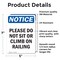 Signmission Please Do Not Sit Or Climb On Railing, 5 in W x Rectangle, Vinyl Decal OS-2PACK-NS-D-57-V-17416 - alternate 6